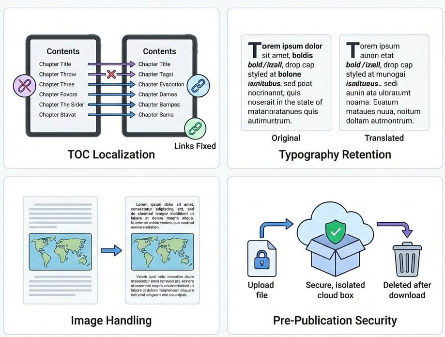 translate epub language features